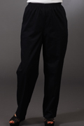 Alfred Dunner Classics Cotton-Rich Twill Medium Length Pants - Black