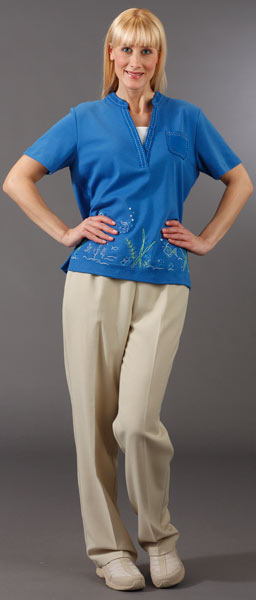 Clearance - Koret Slimming Solutions Flat Front Women's Linen-look Natural Pants - Short or Regular Length