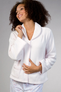 Brushed Terry Fleece Bed Jacket by Miss Elaine - Petal Pink