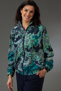 Koret Sport Paisley Zip Front Jacket and Navy Drawstring Pants
