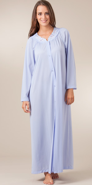 Petals Long Sleeves Long Robe - Peri Robe by Shadowline Sleepwear
