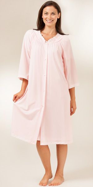 Shadowline Petals 3/4 Sleeves Waltz Robe - Petal Pink, Rosy Pink, Purple, Red