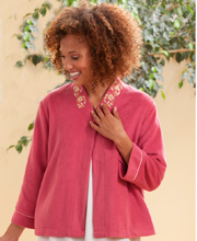KayAnna Featherlight Bed Jacket in Old Rose