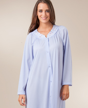 Plus Shadowline Petals Long Sleeves Long Robe - Peri
