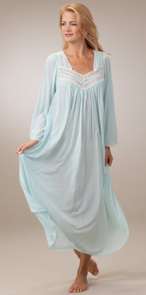 silk essence nighgown in aqua