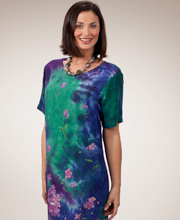 La Cera Dresses - Short Sleeve Long Dress in Enchanted Evening