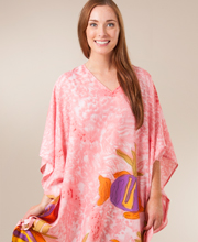 Sant&eacute; Satin Kaftans - Micro Denier Poly Satin Caftan One Size in Bermuda Sands