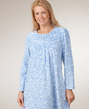 Last Ones Size M - Aria Snuggly Fleece Nightgown - Blue Vineyard