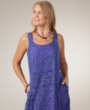 Sleeveless Batik Dress by Eagle Ray Traders - Dewberry