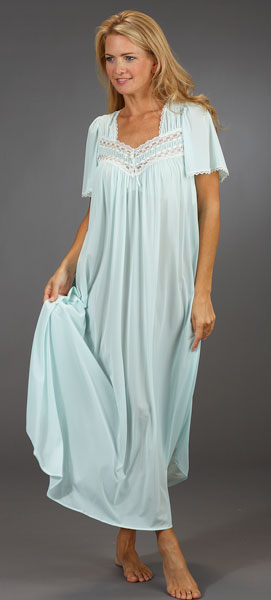 miss elaine silk essence long nightgown