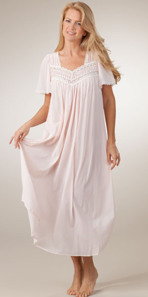 miss elaine silk essence long nightgown