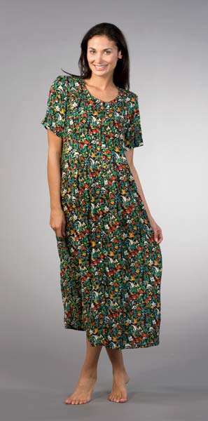Plus Size La Cera Short Sleeve Casual Tie-Back Dress - Black Floral Print