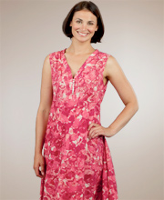Sale - April Cornell Dress -100% Cotton Waltz Length in English Rose