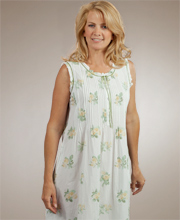  Plus Size La Cera "Soft and Easy" Sleeveless Cotton Nightgown  - Texas Rose