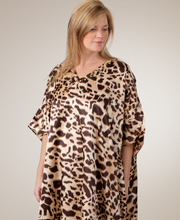 Sant&eacute; Satin Kaftans - Charmeuse Caftan One Size in Desert Cheetah