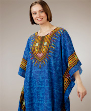 Last One Sale African Kaftan Dress in Diani Reef Print - One Size Fits Most!