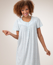 Cotton-Rich Ballet Night Gown in Cape Breeze by Aria Sleepwear