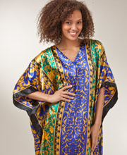 Women's Satin Charmeuse Kaftan - One Size in Regency