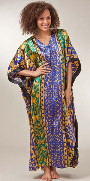 Winlar Satin Kaftans - Charmeuse Caftan One Size in Regency