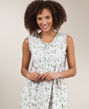 Women's plus size sleepwear nightgown robe cotton batiste