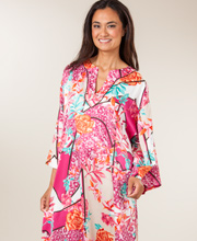 Natori ''N'' Charmeuse Caftan - Decopage Print