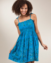 Treasures of Bali Sleeveless 100% Rayon Beach Cover up - Ocean Floral