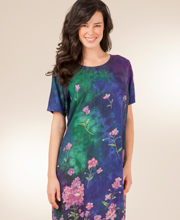 La Cera Dresses - Short Sleeve Long Dress in Enchanted Evening