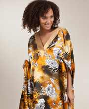 Bronze Beauty Silky Satin Charmeuse Caftan by Winlar
