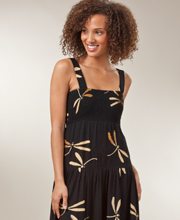 Bali Batiks Sleeveless Maxi Dress - Dragonfly Dreams