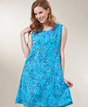 Bali Batiks Sleeveless Short A-Line Dress - Batik Atlantis Print