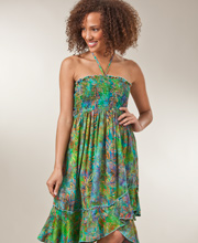 Bali Batiks Smocked Short Sundress - Batik Rio Print