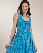 Bali Batiks Sleeveless Lace-Up Maxi Dress - Atlantis Print