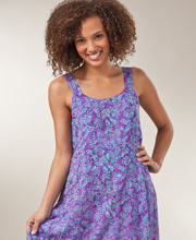 Sleeveless Batik Dress by Eagle Ray Traders - Princess Seams in Grapevine