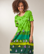Plus Size Beach Cover Up Casual Dress in Cotton Knit by La Cera - Bon Voyage