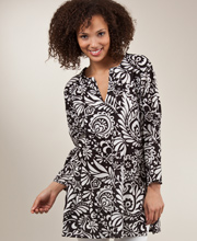 Semi-Sheer 100% Cotton Tunic for Women - Tahiti