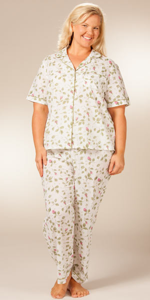 Plus Size Pajamas - Plus Cotton PaJamas by La Cera in Sizes 1X-4X