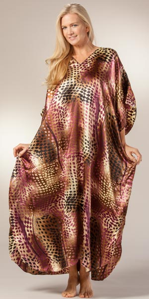 satin kaftan long