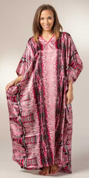 satin kaftan long