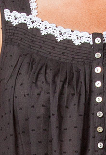 eileen west nightgown swiss dot tie cotton ballet