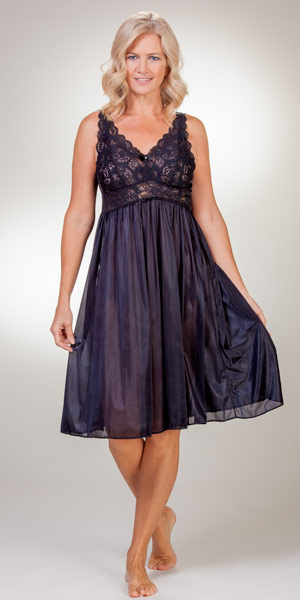 short nylon gowns