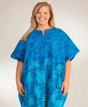 Peppermint Bay Dresses - Short Sleeve Rayon A-Line Blue Dresses