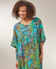 Bali Batiks Rayon Caftan - One Size Fits Most in Rio Print