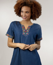 La Cera ''Easy Fit'' Denim Dress - Classic Denim