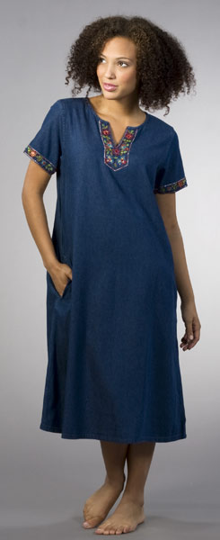 La Cera "Easy Fit" Denim Dress - Classic Denim