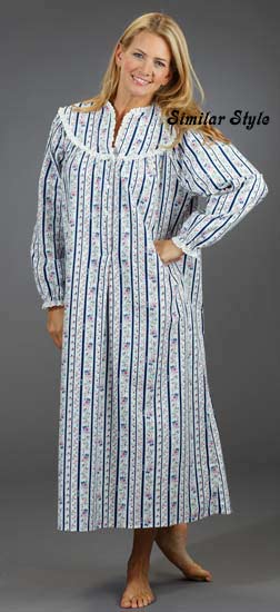 Newly Arrived! Classic Lanz Cotton Flannel Nightgown - Various Colors