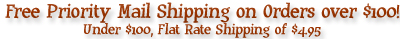 Free Shipping on Orders over $100