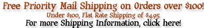 For more Shipping Information, click here!