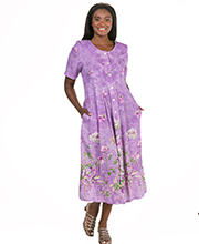 Last Ones Special La Cera (Size S) Rayon Short Sleeve in Lilac Oasis