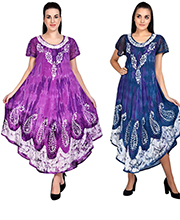 Short Sleeve One Size Fits Most Rayon Mid Length Athena Trapeze Dress in Six Colors 