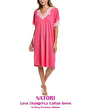 Luxe Shangri-La Modal Blend Caftan Nightgown in Heather Pink Raspberry (XS-XL)